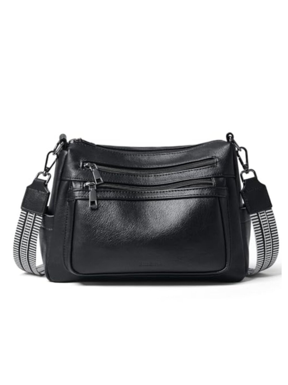 Vegan Leather Crossbody Bag with Adjustable Strap